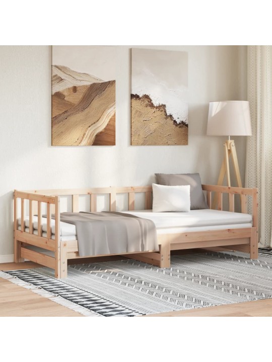 Sohvasänky ulosvedettävä 2x (80x200) cm täysi mänty