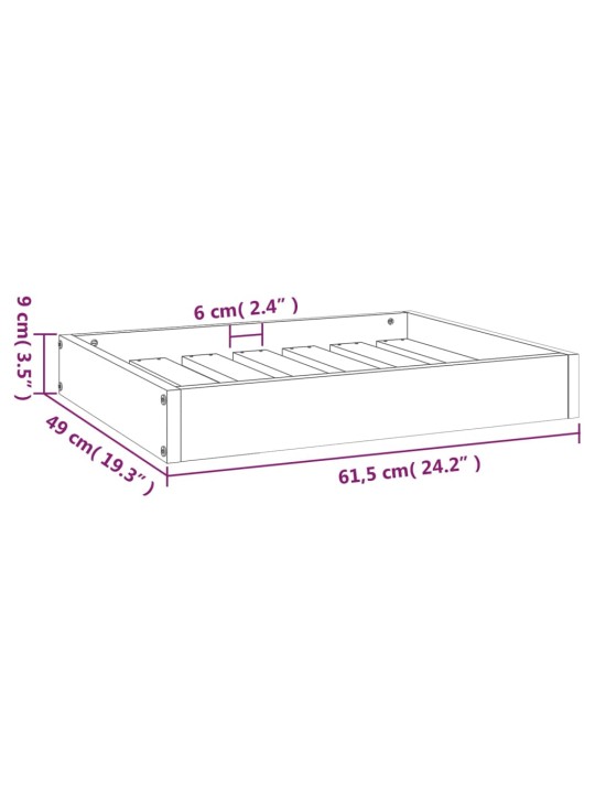 Koiransänky 61,5x49x9 cm täysi mänty