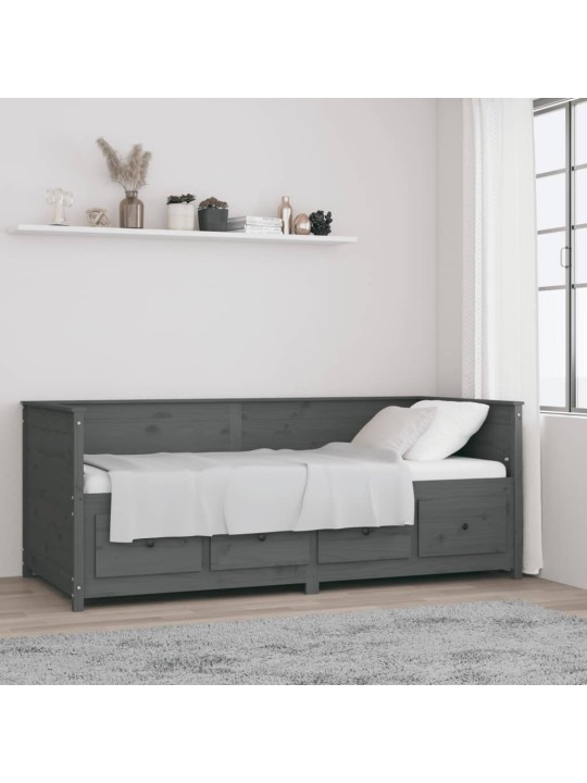 Sohvasänky harmaa 80x200 cm täysi mänty