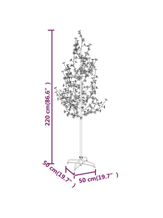 Kirsikankukka LED-puu lämmin valkoinen 220 LED-valoa 220 cm