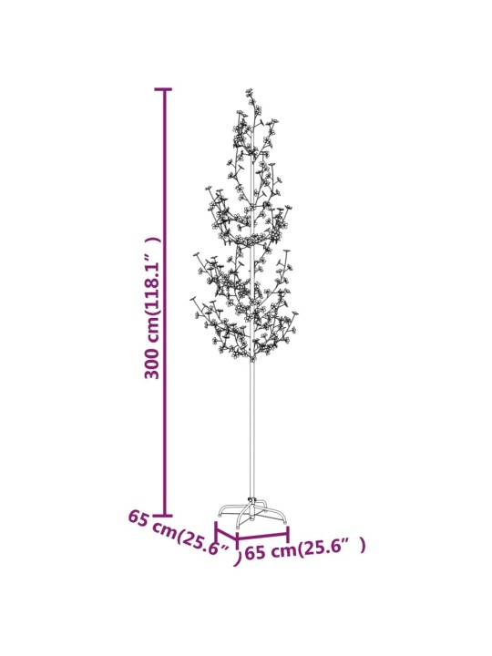 Kirsikankukka LED-puu lämmin valkoinen 368 LED-valoa 300 cm