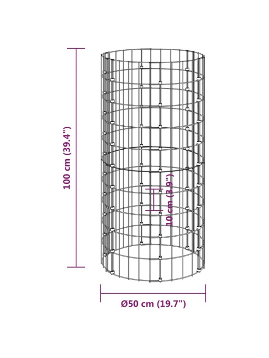 Puutarhakomposti Ø50x100 cm galvanoitu teräs