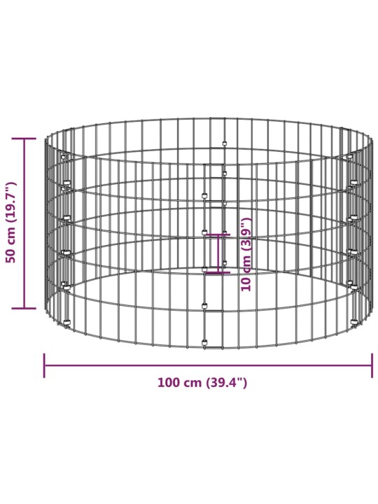Puutarhakomposti Ø100x50 cm galvanoitu teräs