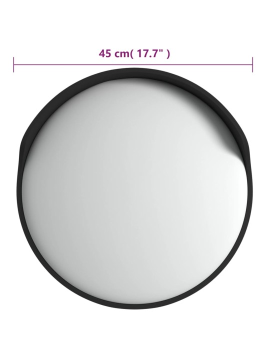 Liikennepeili kupera musta ø45 cm polykarbonaatti