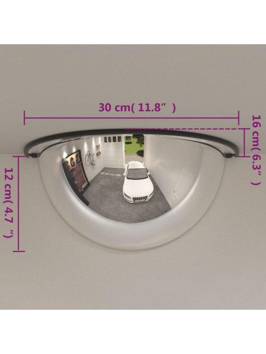 Puolikupu liikennepeilit 2 kpl Ø30 cm akryyli