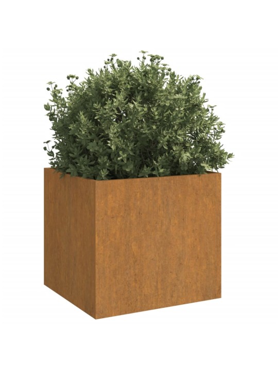 Kukkalaatikot 2 kpl 32x30x29 cm Corten teräs