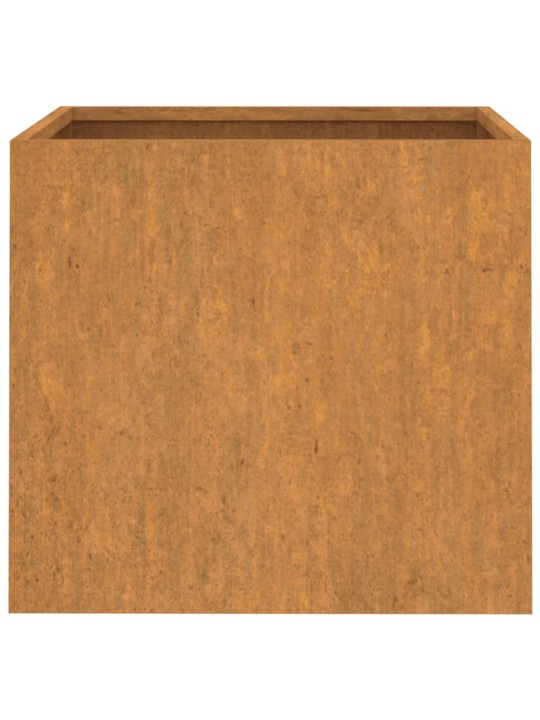 Kukkalaatikot 2 kpl 32x30x29 cm Corten teräs