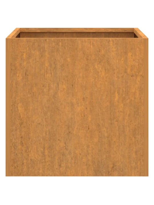 Kukkalaatikot 2 kpl 49x47x46 cm Corten teräs