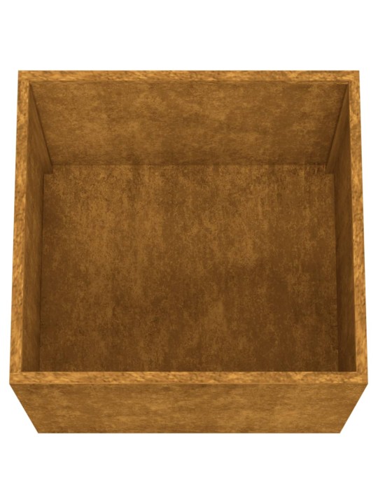 Kukkalaatikot 2 kpl 49x47x46 cm Corten teräs