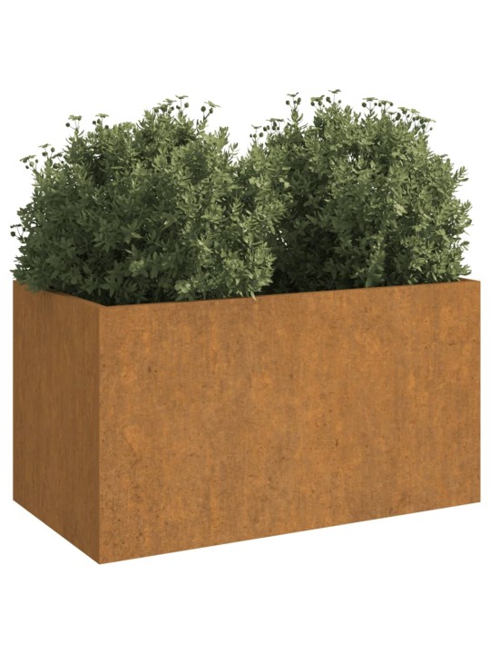 Kukkalaatikko 62x30x29 cm Corten teräs