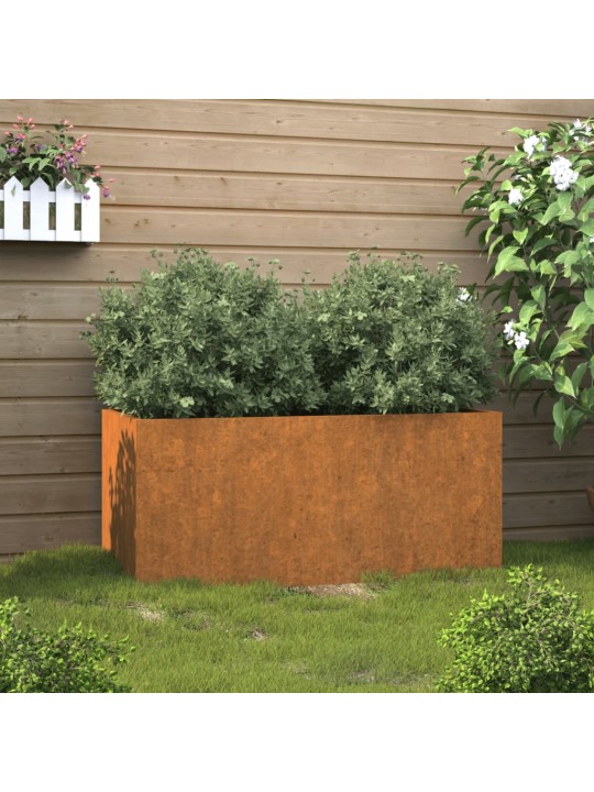 Kukkalaatikko 62x30x29 cm Corten teräs