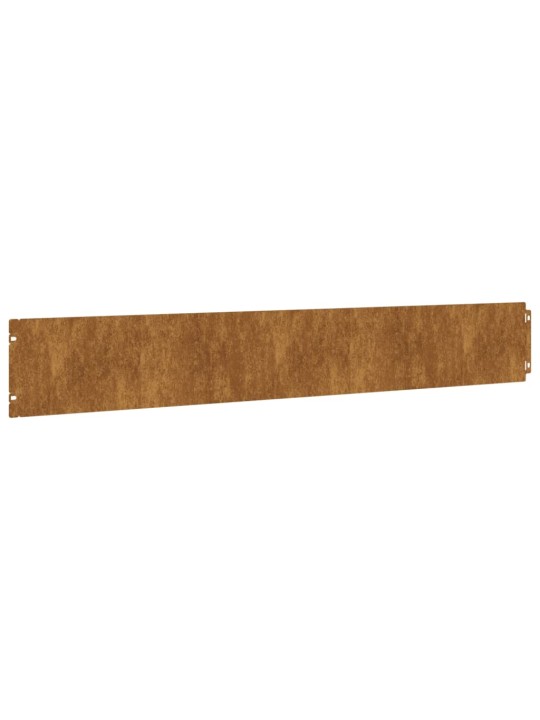 Nurmikonreunukset 10 kpl 15x103 cm joustava Corten-teräs