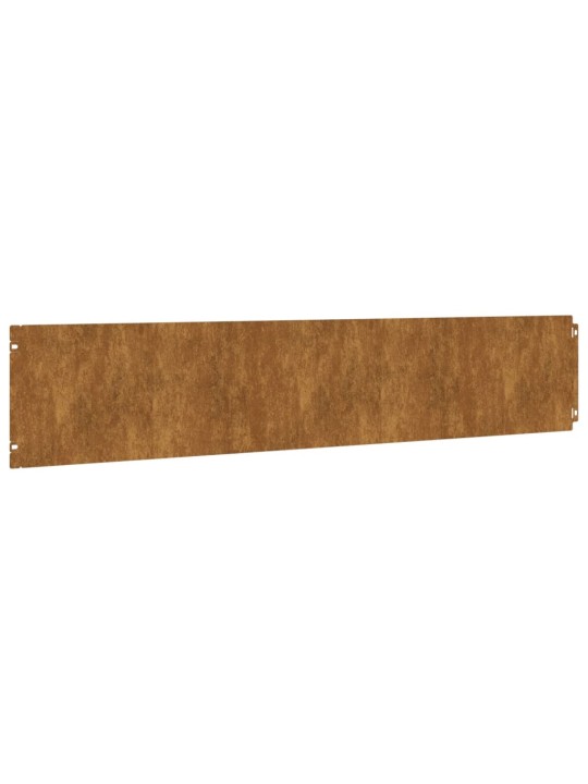 Nurmikonreunukset 10 kpl 20x103 cm joustava Corten-teräs