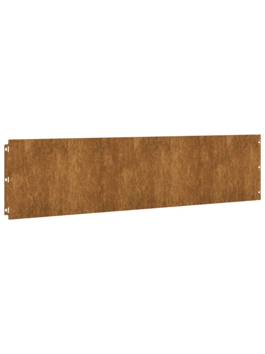 Nurmikonreunukset 10 kpl 25x103 cm joustava Corten-teräs