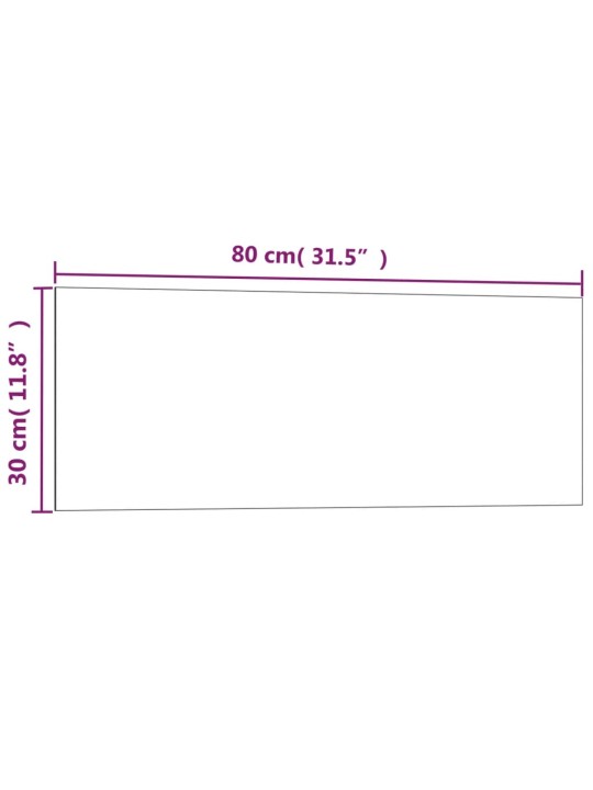 Seinäkiinnitteinen magneettitaulu musta 80x30 cm lasi