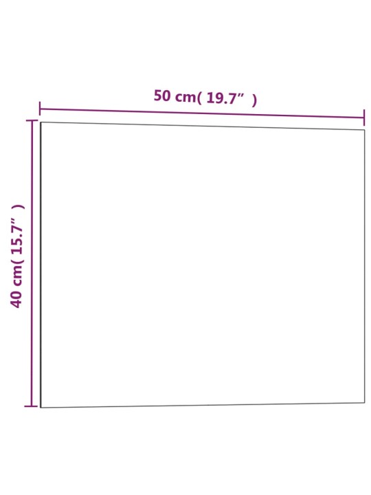 Seinäkiinnitteinen magneettitaulu musta 50x40 cm karkaistu lasi