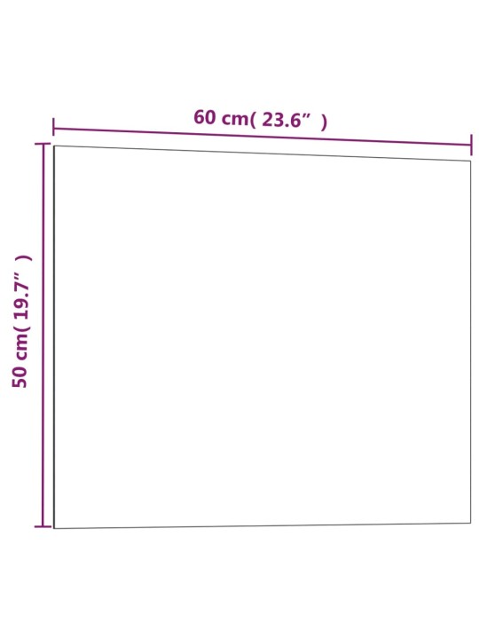 Seinäkiinnitteinen magneettitaulu musta 60x50 cm lasi