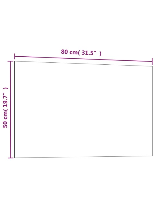 Seinäkiinnitteinen magneettitaulu musta 80x50 cm karkaistu lasi