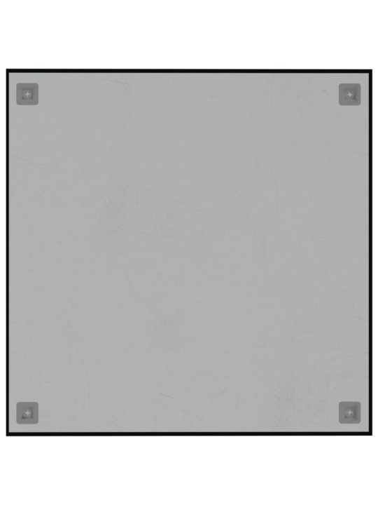 Seinäkiinnitteinen magneettitaulu musta 60x60 cm karkaistu lasi