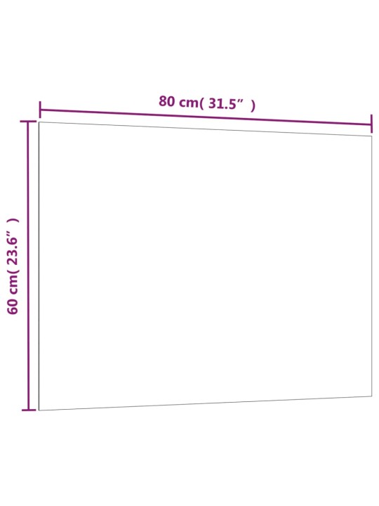 Seinäkiinnitteinen magneettitaulu musta 80x60 cm karkaistu lasi