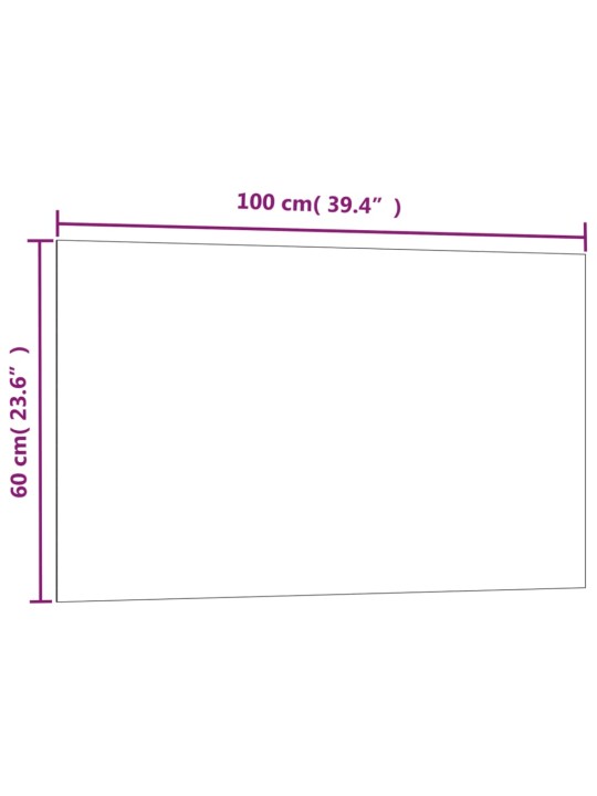 Seinäkiinnitteinen magneettitaulu musta 100x60 cm lasi