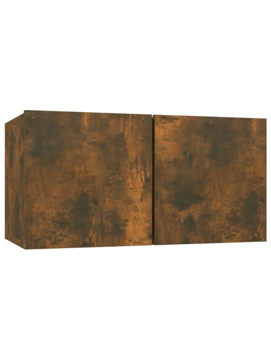 TV-seinäkaapit 4 kpl savutammi 60x30x30 cm tekninen puu
