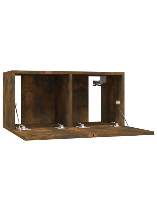 TV-seinäkaapit 4 kpl savutammi 60x30x30 cm tekninen puu