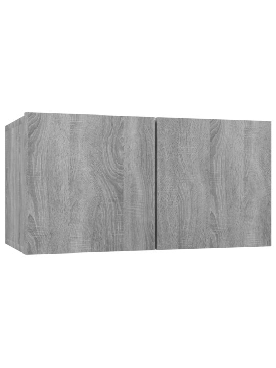 TV-tasot 4 kpl harmaa Sonoma 60x30x30 cm tekninen puu