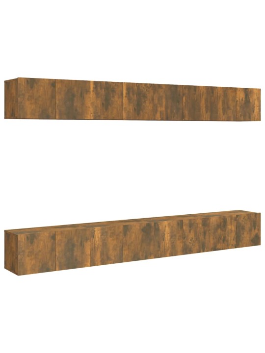 Tv-tasot 8 kpl savutammi 60x30x30 cm tekninen puu