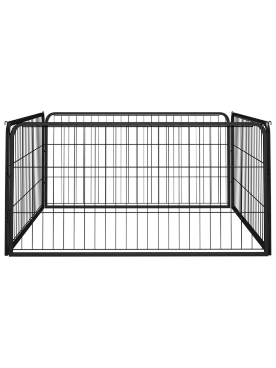 Koiranhäkki 4 paneelia musta 100x50 cm jauhemaalattu teräs