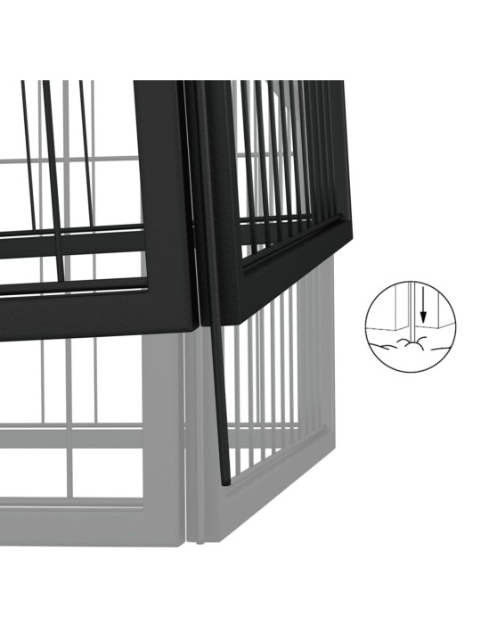 Koiranhäkki 4 paneelia musta 100x50 cm jauhemaalattu teräs