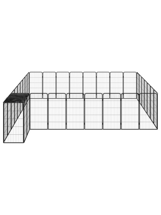 Koiranhäkki 34 paneelia musta 50x100 cm jauhemaalattu teräs