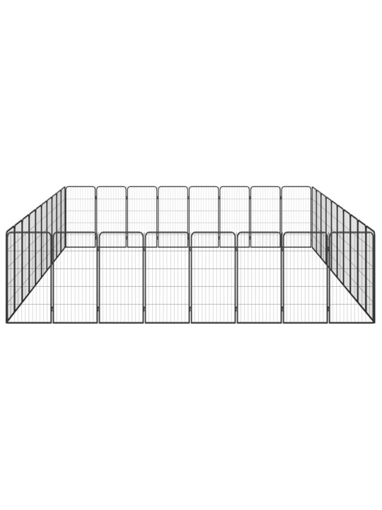 Koiranhäkki 36 paneelia musta 50x100 cm jauhemaalattu teräs