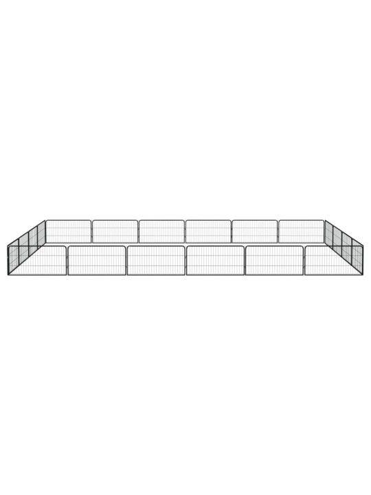 Koiranhäkki 20 paneelia musta 100x50 cm jauhemaalattu teräs