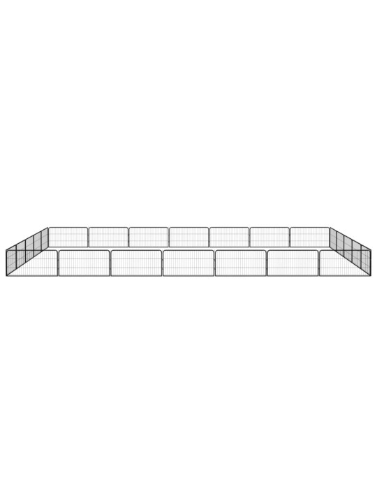 Koiranhäkki 24 paneelia musta 100x50 cm jauhemaalattu teräs