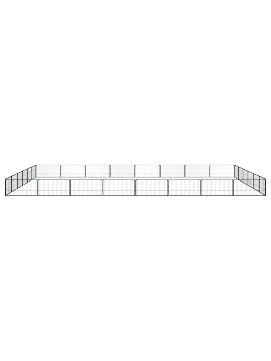 Koiranhäkki 28 paneelia musta 100x50 cm jauhemaalattu teräs