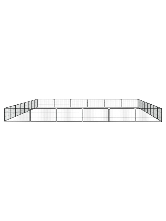 Koiranhäkki 28 paneelia musta 100x50 cm jauhemaalattu teräs