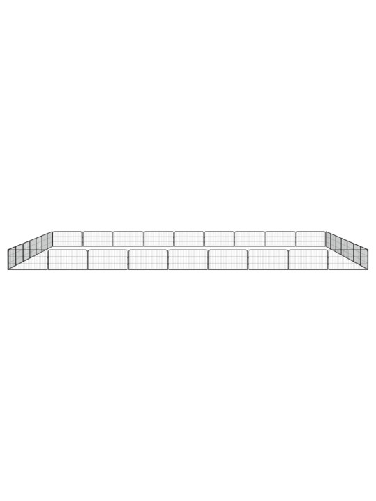 Koiranhäkki 32 paneelia musta 100x50 cm jauhemaalattu teräs