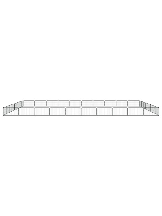 Koiranhäkki 36 paneelia musta 100x50 cm jauhemaalattu teräs