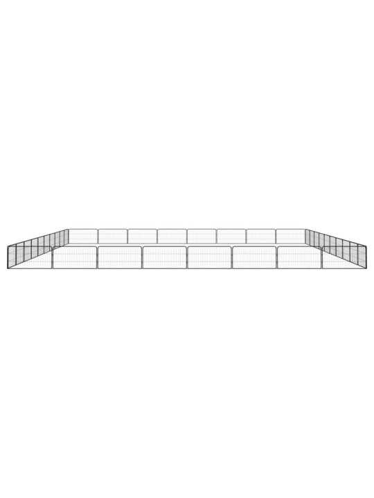 Koiranhäkki 36 paneelia musta 100x50 cm jauhemaalattu teräs