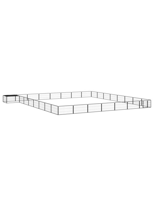 Koiranhäkki 32 paneelia musta 100x50 cm jauhemaalattu teräs