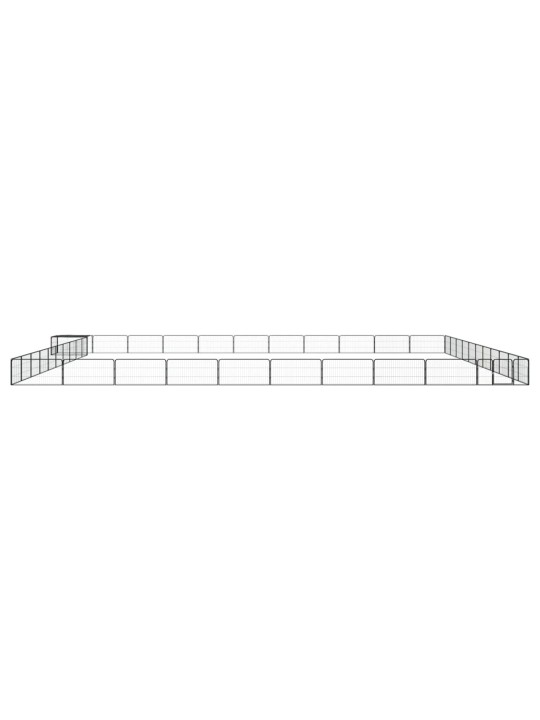 Koiranhäkki 44 paneelia musta 100x50 cm jauhemaalattu teräs