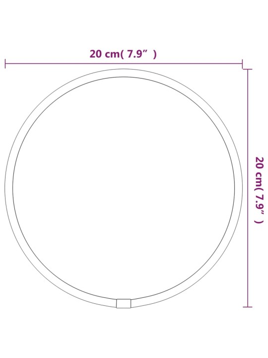 Seinäpeili hopea Ø 20 cm pyöreä