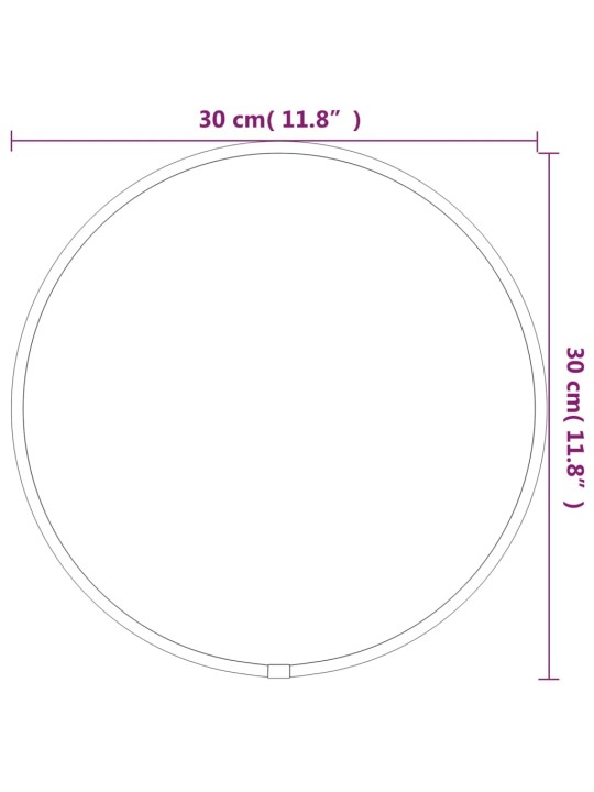 Seinäpeili hopea Ø 30 cm pyöreä