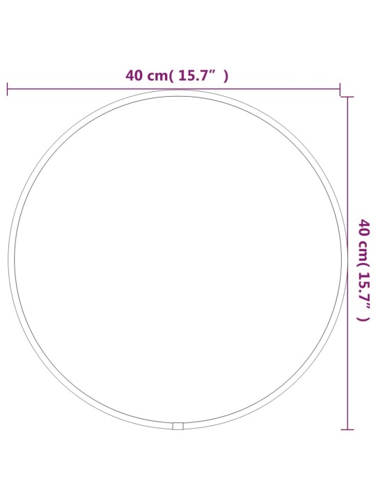 Seinäpeili hopea Ø 40 cm pyöreä