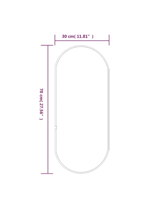 Seinäpeili kulta 70x30 cm ovaali