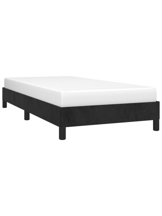 Sängynrunko ilman patjaa musta 90x190 cm single sametti