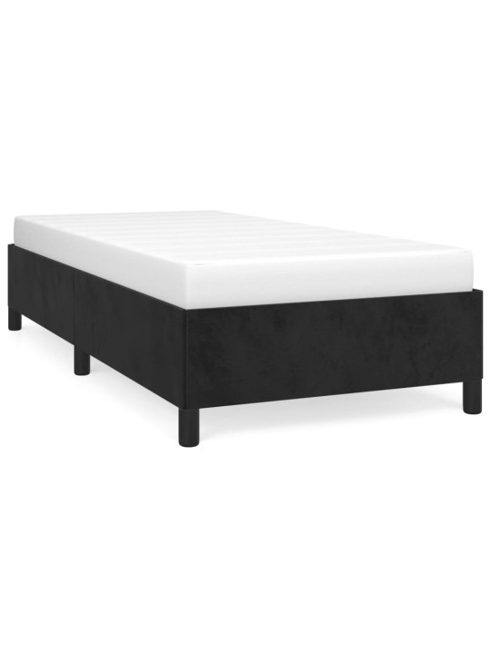 Sängynrunko ilman patjaa musta 90x190 cm single sametti