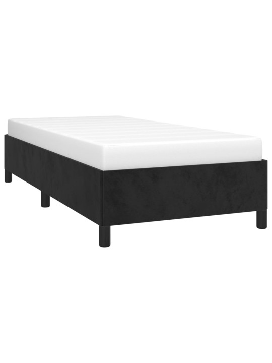 Sängynrunko ilman patjaa musta 90x190 cm single sametti