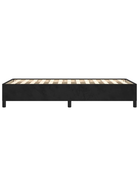Sängynrunko ilman patjaa musta 90x190 cm single sametti